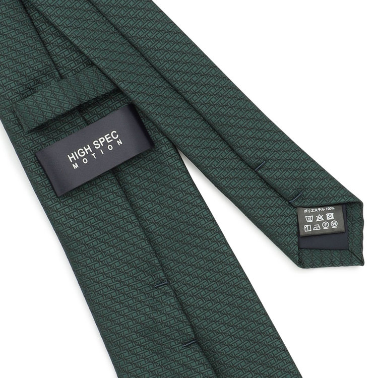 ハイスペックモーション 【発送在庫あり】【HIGH SPEC MOTION】ウォッシャブル 小紋柄ネクタイ 8.0cm幅/グリーン×シャドー その他