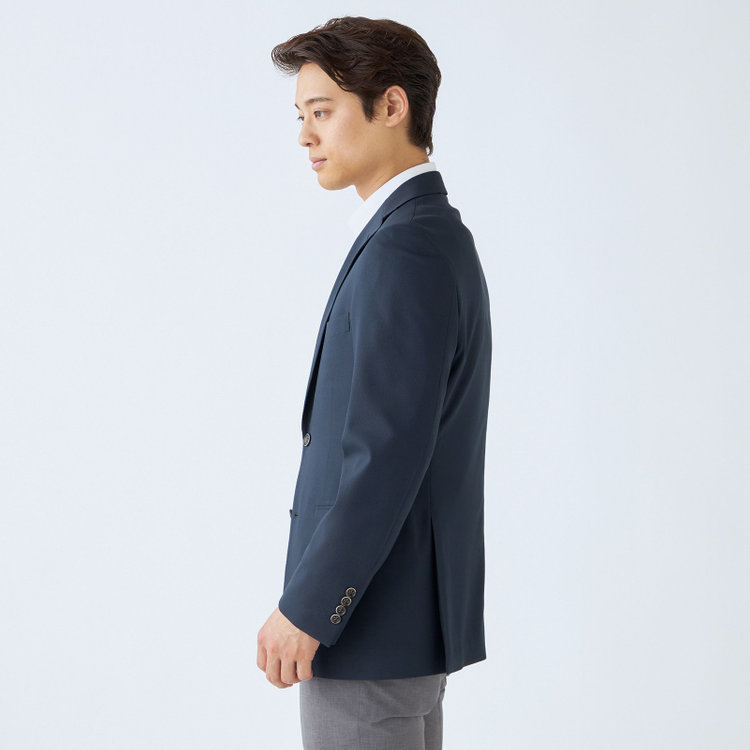 ＪＰ コンフォート 【JOHN PEARSE comfort navy】【春夏】機能性ポリエステル素材 2釦シングルジャケット/ネイビー/ULTRA MOVE/BREATH EFFECT AIR/ウォッシャブル 紺濃色