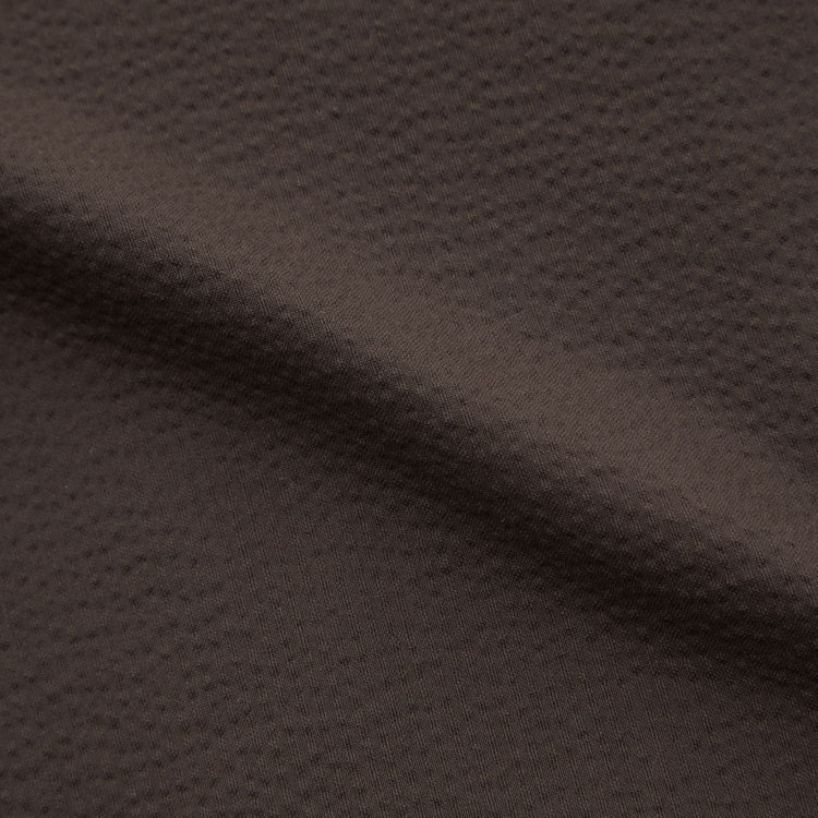 ＪＰコンフォート ネイビー 【半袖】【JOHN PEARSE comfort navy】ホリゾンタルワイドビズポロシャツ プルオーバータイプ/ブラウン×シアサッカー 茶中間