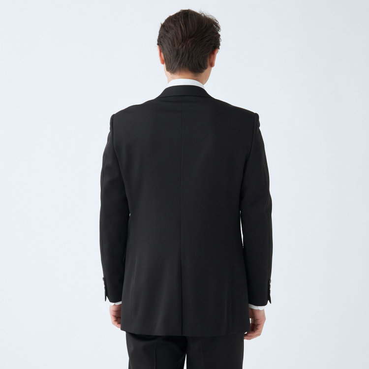 ドナートヴィンチ 【Donato Vinci Italy】【秋冬】カシミヤシルクブレンド濃染加工/2釦シングルフォーマルスーツ 1タックパンツ/防虫加工/導電性繊維/アジャスター付き/※裾上げ必要 黒