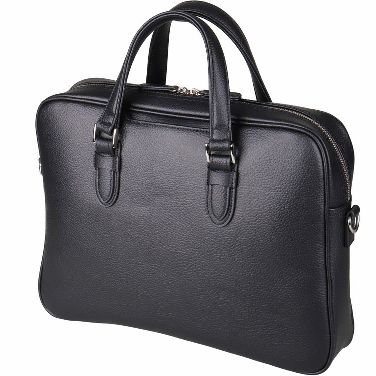 KONAKA　アウトレット 【WEB限定/OUTLET/汚れ・キズ等有】【Donato Vinci Italy】リサイクルレザーブリーフケース/ブラック/ショルダーストラップ付き ブラック系(黒)
