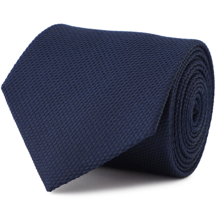 カンサイマンブルー 【イージーパーソナルカラータイ】【KANSAIMAN collection】シルクネクタイ＆ポケットチーフ付き/8.0㎝/冬 ネイビー その他