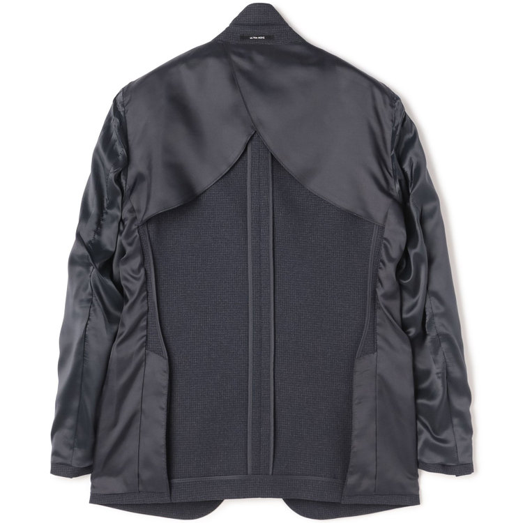 ＪＰ コンフォート 【JOHN PEARSE comfort navy】【秋冬】機能性ポリエステル素材 2釦シングルジャケット/ネイビー×チェック/THERMO EFFECT/ULTRA MOVE/ウォシャブル 紺濃色