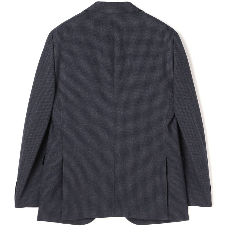 ＪＰ コンフォート 【JOHN PEARSE comfort navy】【秋冬】機能性ポリエステル素材 2釦シングルジャケット/ネイビー×チェック/THERMO EFFECT/ULTRA MOVE/ウォシャブル 紺濃色