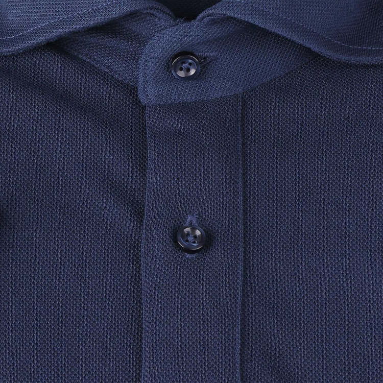 ＪＰ コンフォート 【半袖】【JOHN PEARSE comfort navy】【ノーアイロン】ホリゾンタルワイドビズポロシャツ プルオーバータイプ/ネイビー/ULTRA MOVE/ニット素材 青濃色