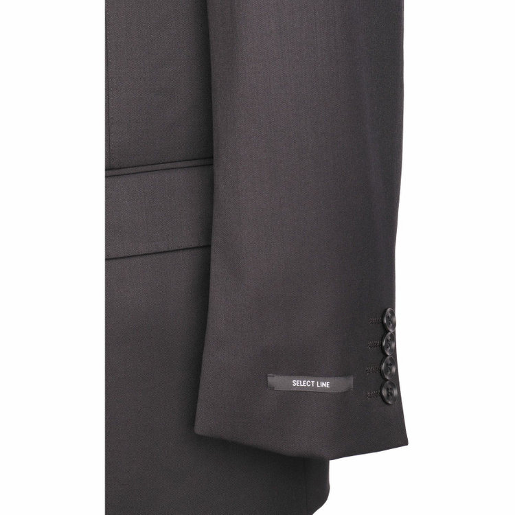 ＪＰセレクトライン 【JOHN PEARSE Black SELECT LINE】【年間】スペアパンツ付き/2釦シングルスーツ/ブラック×ソリッド ブラック系(黒)