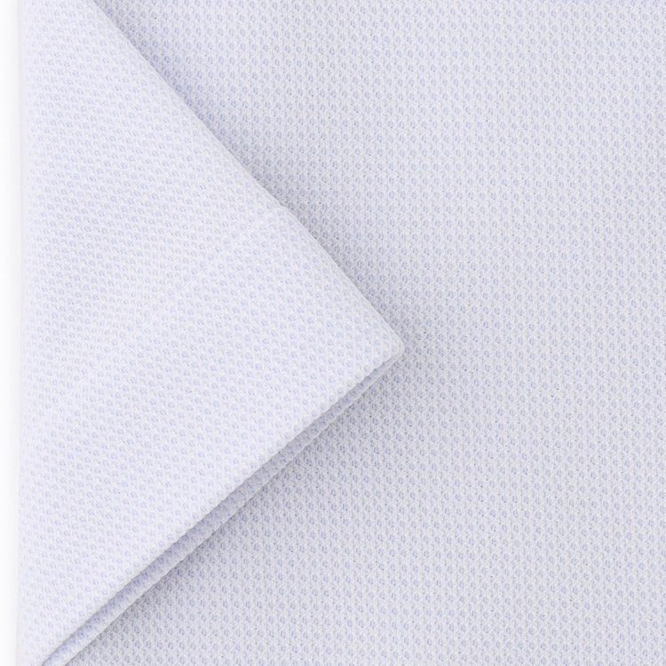 ジョンピアース 【半袖】【JOHN PEARSE White】【ノーアイロン】ボタンダウンドレスワイシャツ/サックス×ドビー/ULTRA MOVE/ニット素材 紺淡色