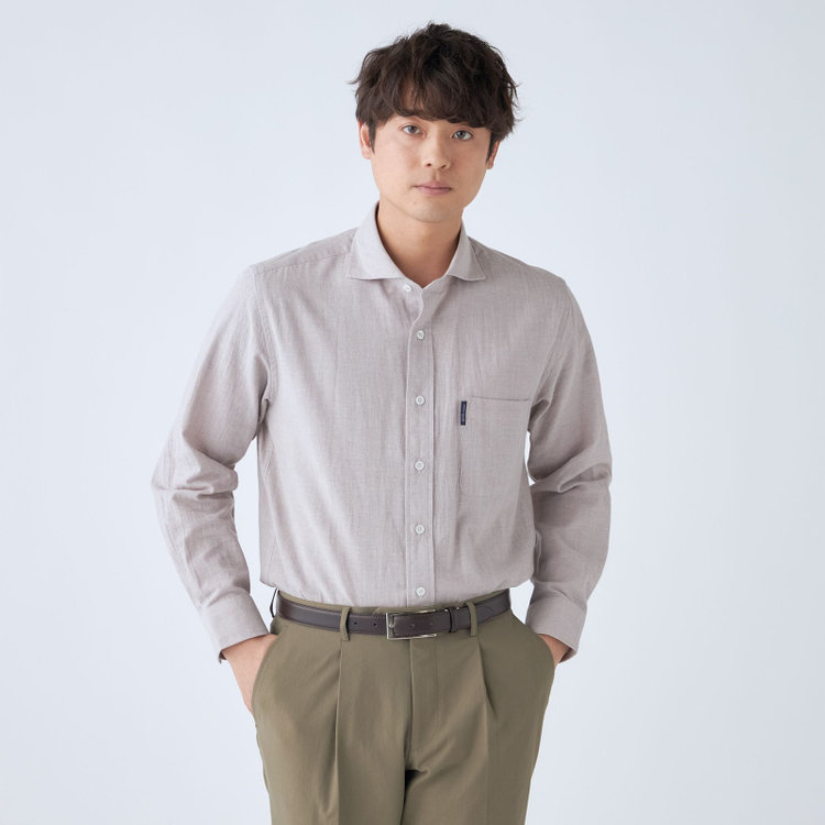 スタンリーブラッカ 【stanley blacker new york】【長袖】カッタウェイシャツ/グレー グレー淡色