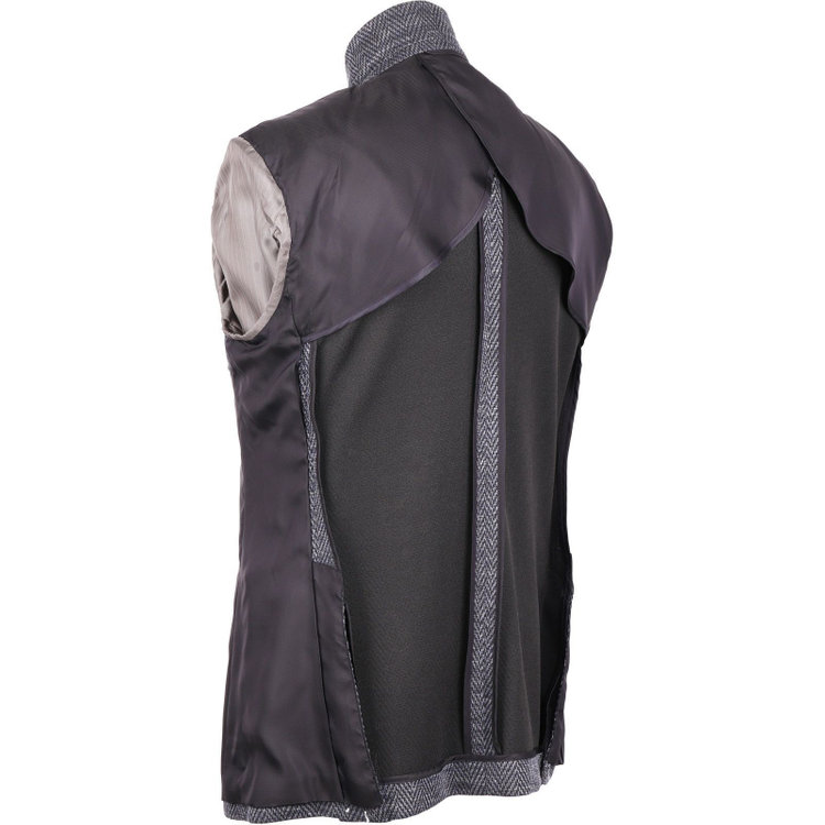 ドナートヴィンチ 【Donato Vinci Italy】【春夏】リネンブレンド 2釦シングルジャケット/ネイビー×ヘリンボーン ネイビー系(紺)