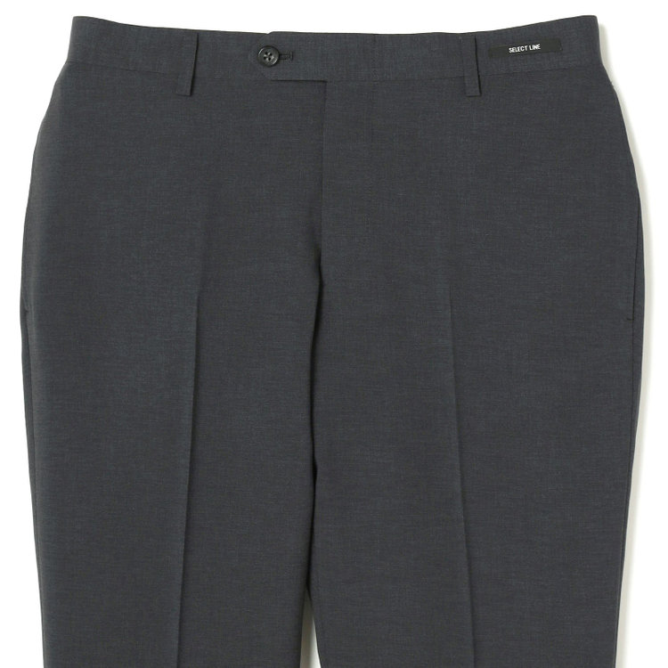 ジョンピアースブラック 【JOHN PEARSE Black SELECT LINE】【春夏】ポリエステル 0タックパンツ/グレー/ウォッシャブル/※裾上げ必要 グレー濃色