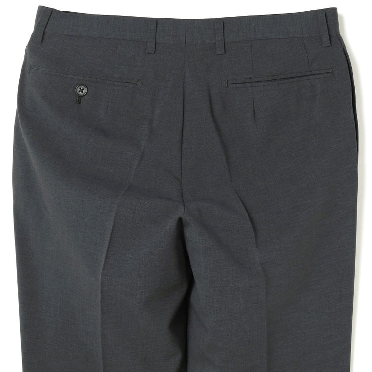 ジョンピアースブラック 【JOHN PEARSE Black SELECT LINE】【春夏】ポリエステル 0タックパンツ/グレー/ウォッシャブル/※裾上げ必要 グレー濃色