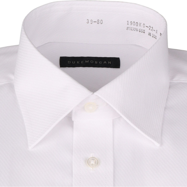KONAKA　アウトレット 【WEB限定/OUTLET/汚れ・キズ等有】【DUKEMORGAN】【形態安定】ワイドカラーワイシャツ/ホワイト×ドビーツイル ホワイト系(白)