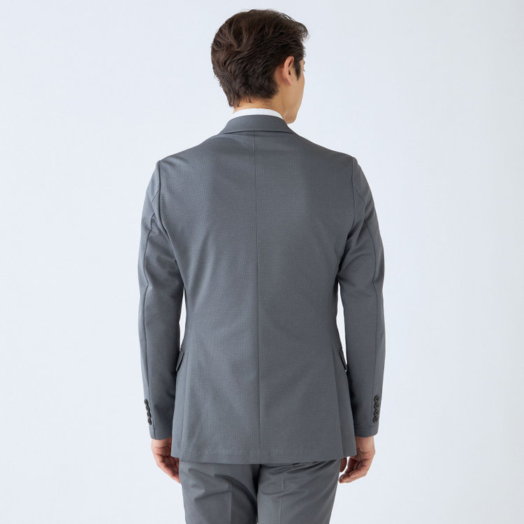 ＪＰ コンフォート 【JOHN PEARSE comfort navy】【春夏】機能性ポリエステル素材 2釦シングルジャケット/グレー/ULTRA MOVE/RIRANCHA/ウォッシャブル グレー中間