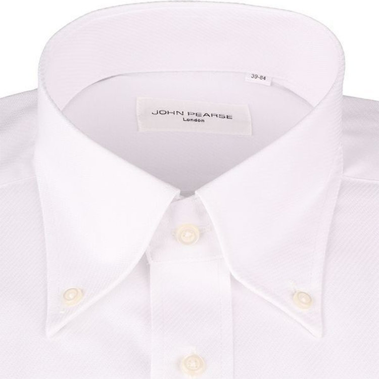 KONAKA　アウトレット 【WEB限定/OUTLET/汚れ・キズ等有】【JOHN PEARSE White】【形態安定】ボタンダウンドレスシャツ/ホワイト×ドビーツイル/Oil guard ホワイト系(白)