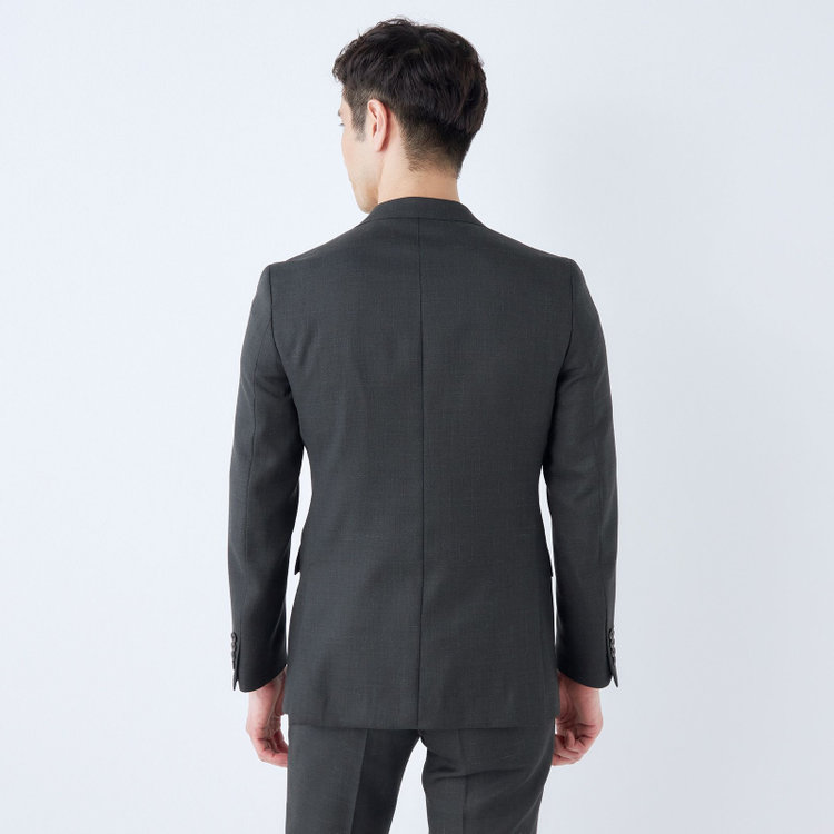 ＪＰ コンフォート 【JOHN PEARSE comfort】【春夏】2釦シングルスーツ ショートタック/グレー/REAL GRAY/NEW ZEALAND WOOLSHOWER CLEAN/SustainaBee Wool/※裾上げ必要 緑中間
