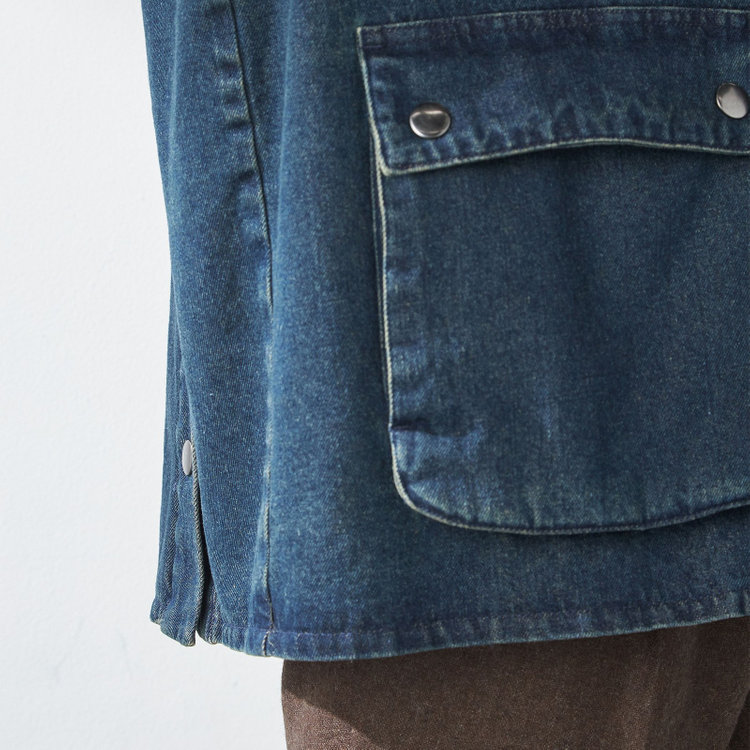 スタンリーブラッカ 【stanley blacker new york】【秋冬】デニムハンティングジャケット/ネイビー 紺中間