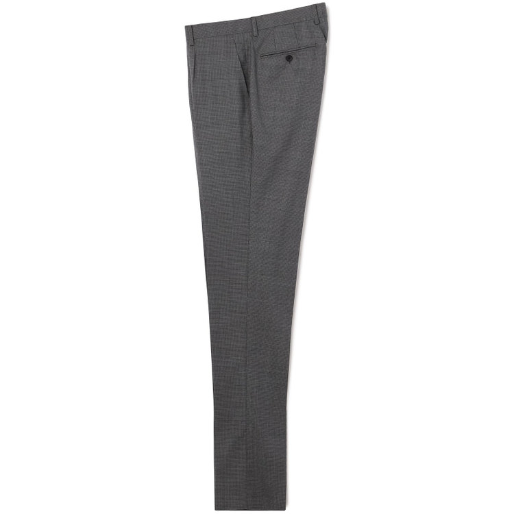 ＪＰ コンフォート 【JOHN PEARSE comfort】【春夏】2釦シングルスーツ ショートタック/グレー×チェック/REAL GRAY/NEW ZEALAND WOOL/SustainaBee Wool/※裾上げ必要 グレー中間