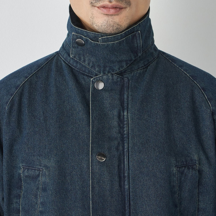 スタンリーブラッカ 【stanley blacker new york】【秋冬】デニムハンティングジャケット/ネイビー 紺中間