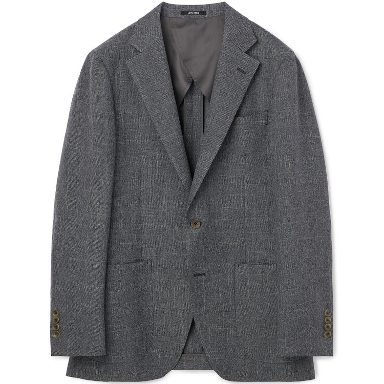 ＪＰコンフォート ネイビー 【JOHN PEARSE comfort navy】【秋冬】TUMUGITO 2釦シングルジャケット セットアップ対応/ グレー/ ULTRA MOVE/ウォッシャブル グレー中間