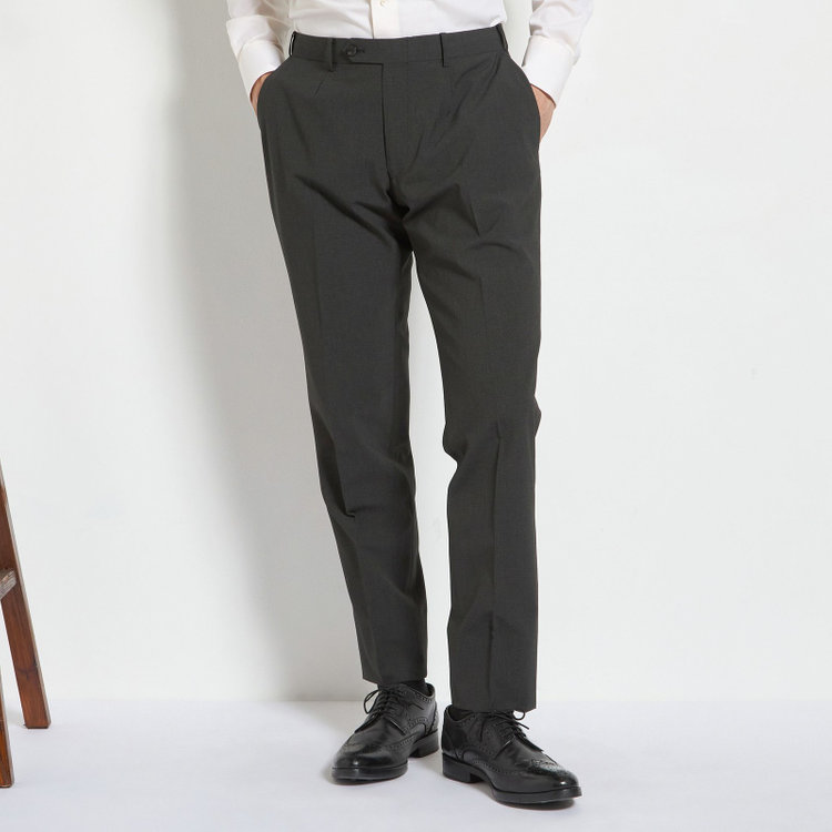 ＪＰ コンフォート 【JOHN PEARSE comfort】【春夏】2釦シングルスーツ ショートタック/カーキ×チェック/ULTRA MOVE/TRABEST/ウエストムーブ仕様/ウォッシャブル/ストレッチ/※裾上げ必要 黄淡色