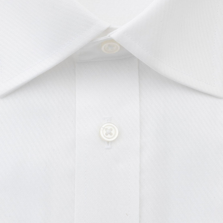 KONAKA　アウトレット 【WEB限定/OUTLET/汚れ・キズ等有】 【DUKEMORGAN】【形態安定】ワイドカラーワイシャツ/ホワイト×ドビーツイル 白