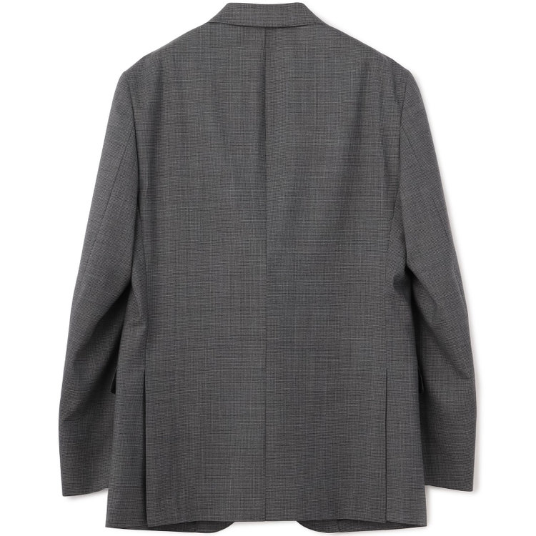 ＪＰ コンフォート 【JOHN PEARSE comfort】【春夏】2釦シングルスーツ ショートタック/グレー×チェック/REAL GRAY/NEW ZEALAND WOOL/SustainaBee Wool/※裾上げ必要 グレー中間