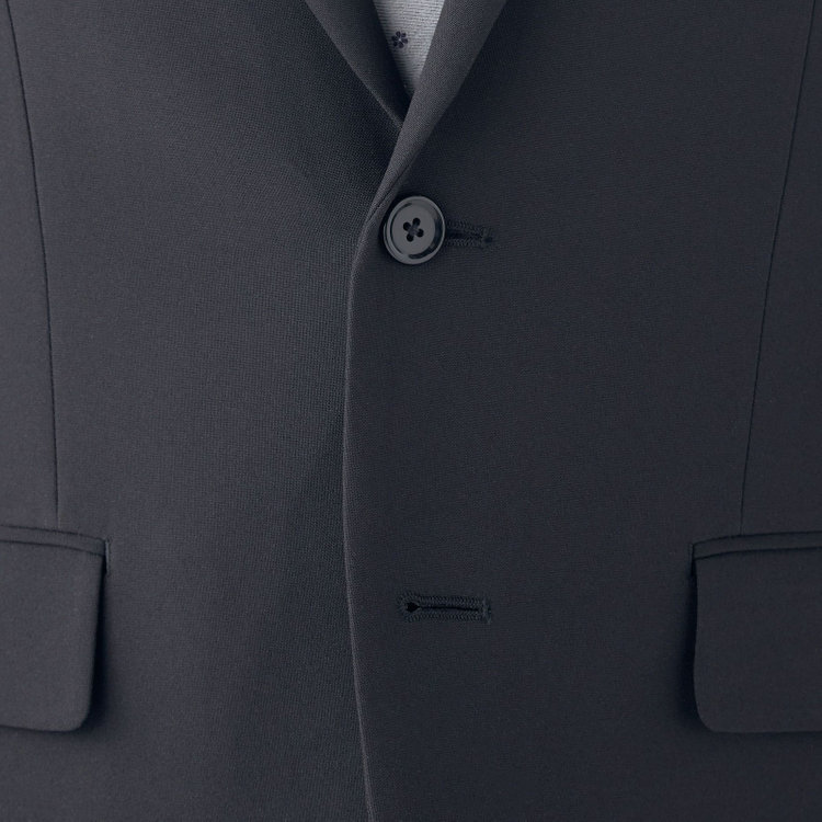 ハイスペックモーション 【HIGH SPEC MOTION】【年間】2釦シングルスーツ 0タック/ブラック/ウォシャブル/※裾上げ必要 黒