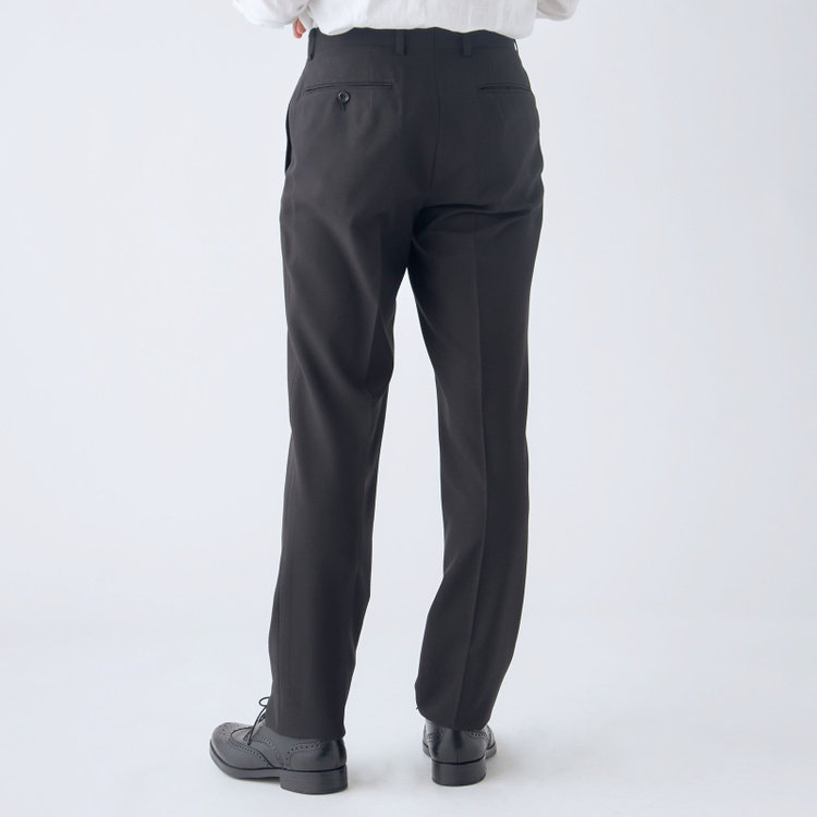 ハイスペックモーション 【HIGH SPEC MOTION】【年間】2釦シングルスーツ 0タック/ブラック/ウォシャブル/※裾上げ必要 黒