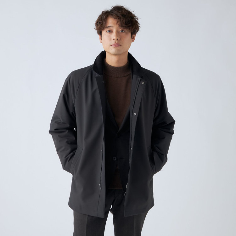 ソノタ（KONAKA用） 【レギュラーフィット】【撥水加工】【秋冬】スタンドカラーコート/ブラック 黒