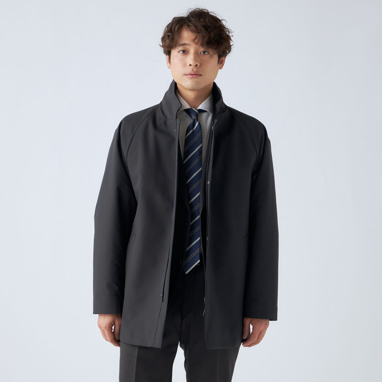 ソノタ（KONAKA用） 【レギュラーフィット】【撥水加工】【秋冬】スタンドカラーコート/ブラック 黒