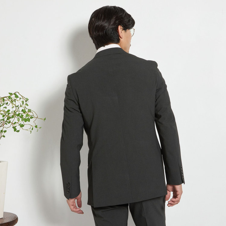 ＪＰ コンフォート 【JOHN PEARSE comfort】【春夏】2釦シングルスーツ ショートタック/カーキ×チェック/ULTRA MOVE/TRABEST/ウエストムーブ仕様/ウォッシャブル/ストレッチ/※裾上げ必要 黄淡色