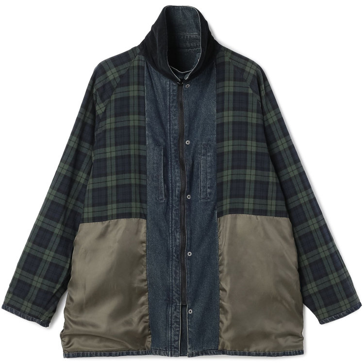 スタンリーブラッカ 【stanley blacker new york】【秋冬】デニムハンティングジャケット/ネイビー 紺中間