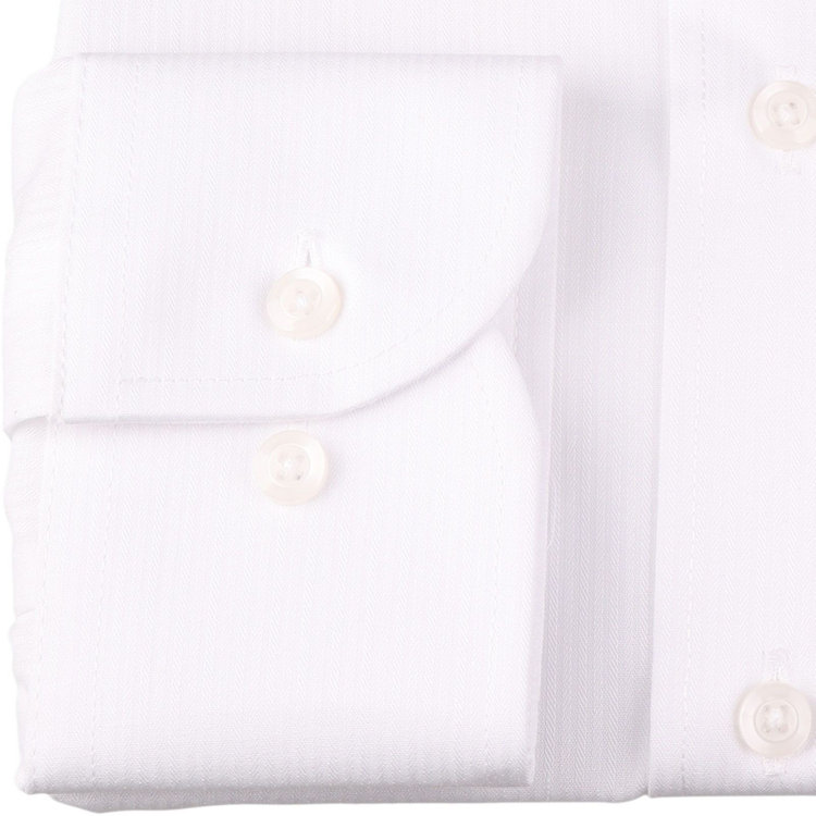 KONAKA　アウトレット 【WEB限定/OUTLET/汚れ・キズ等有】【JOHN PEARSE White】【形態安定】ボタンダウンドレスシャツ/ホワイト×ドビーストライプ/Oil guard ホワイト系(白)