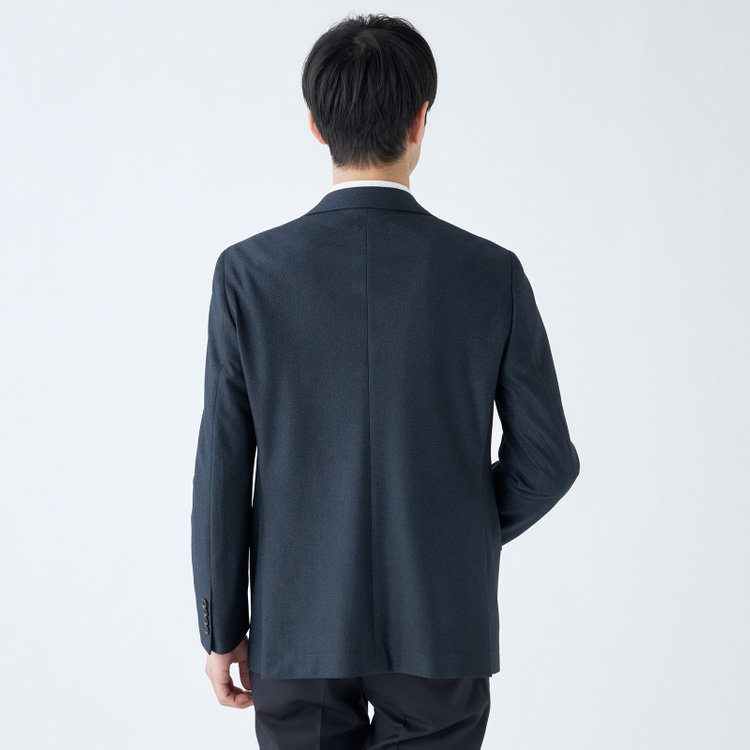 ハイスペックモーション 【HIGH SPEC MOTION】【秋冬】ポリエステル2釦シングルジャケット/ネイビー/ウォシャブルシャブル 紺濃色