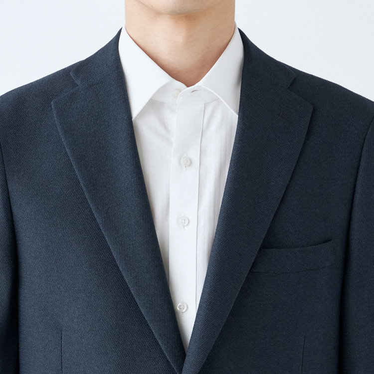 ハイスペックモーション 【HIGH SPEC MOTION】【秋冬】ポリエステル2釦シングルジャケット/ネイビー/ウォシャブルシャブル 紺濃色