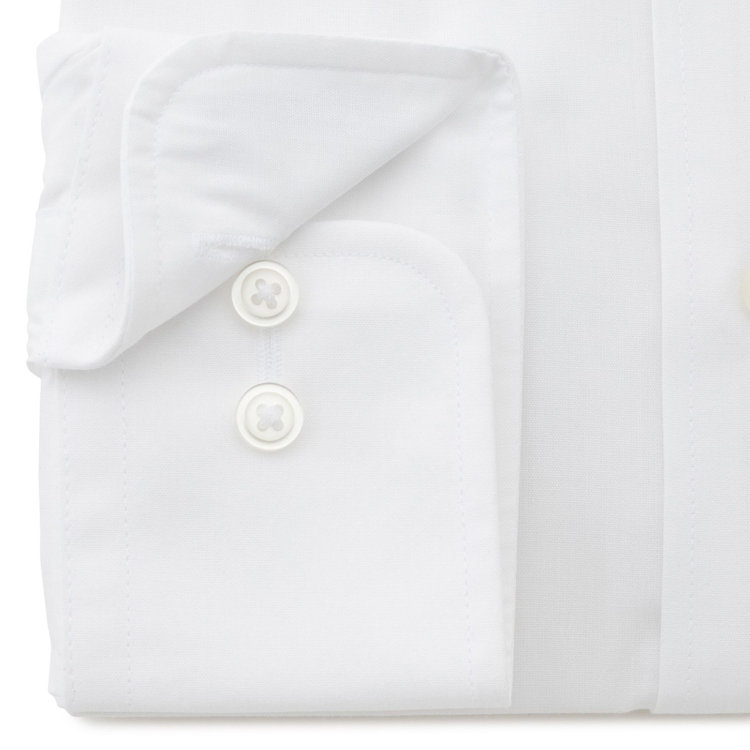 KONAKA　アウトレット 【WEB限定/OUTLET/汚れ・キズ等有】【DUKEMORGAN】【形態安定】レギュラーカラーワイシャツ/ホワイト×ブロード 白