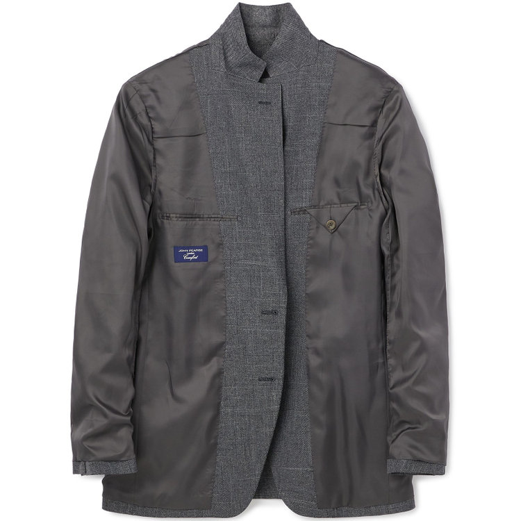 ＪＰコンフォート ネイビー 【JOHN PEARSE comfort navy】【秋冬】TUMUGITO 2釦シングルジャケット セットアップ対応/ グレー/ ULTRA MOVE/ウォッシャブル グレー中間