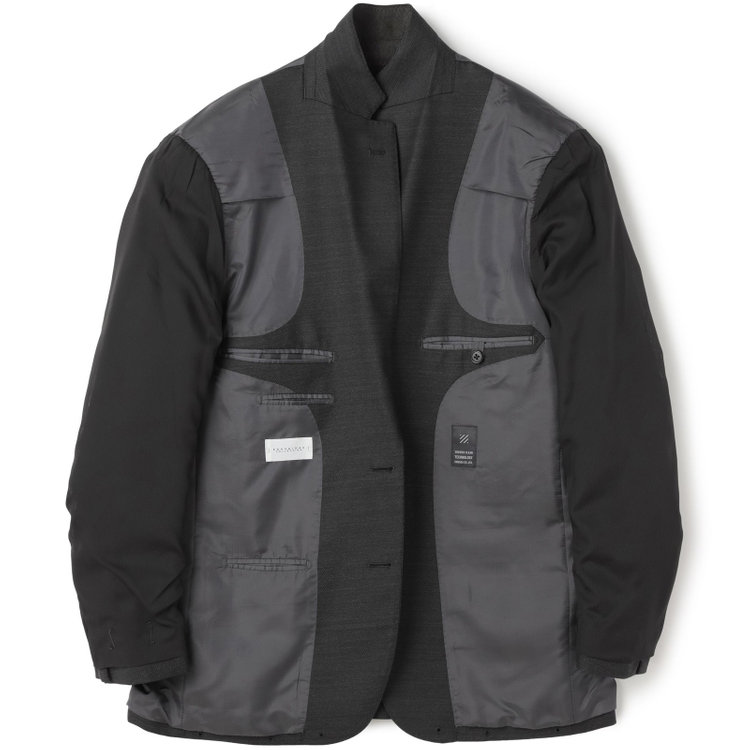 ＫＡＮＳＡＩＭＡＮ 【KANSAIMAN collection】【秋冬】2釦シングルスーツ ショートタック/グレー/REAL GRAY COLLECTION/NEW ZEALAND WOOL SHOWER CLEAN/SustainaBee Wool/※裾上げ必要 グレー濃色