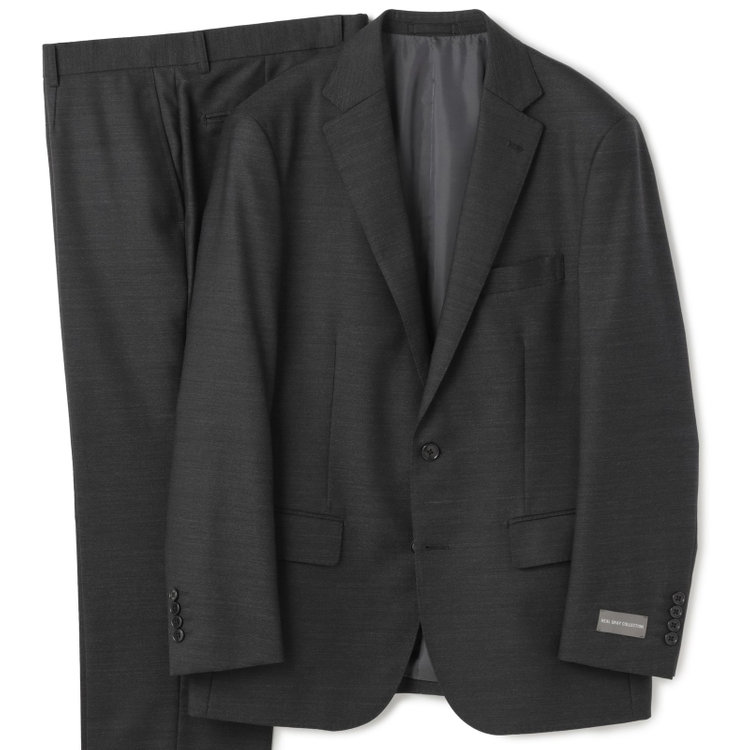 ＫＡＮＳＡＩＭＡＮ 【KANSAIMAN collection】【秋冬】2釦シングルスーツ ショートタック/グレー/REAL GRAY COLLECTION/NEW ZEALAND WOOL SHOWER CLEAN/SustainaBee Wool/※裾上げ必要 グレー濃色