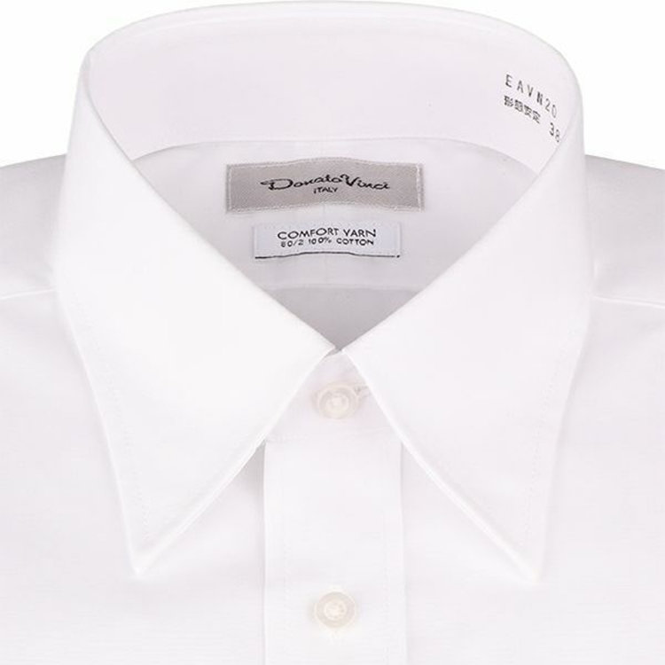 KONAKA　アウトレット 【WEB限定/OUTLET/汚れ・キズ等有】【Donato Vinci Italy】【形態安定】レギュラーカラードレスワイシャツ/ホワイト×ソリッド ホワイト系(白)
