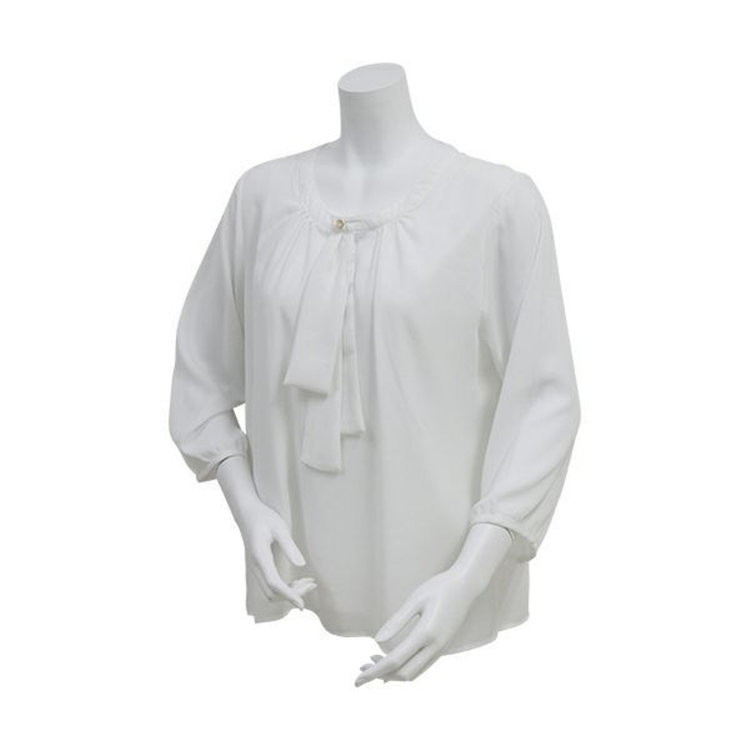 KONAKA　アウトレット 【WEB限定/OUTLET/汚れ・キズ等有】【english girl by J.P.】【Uネック】七分袖カットソー(ホワイト系・無地) ホワイト系(白)