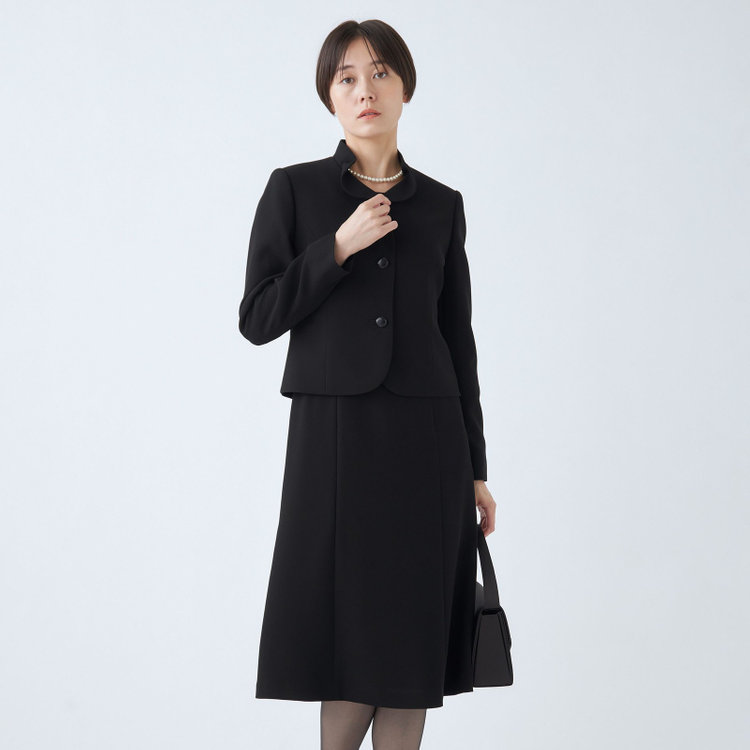 ソノタ（KONAKA用） 【BIEN BELLE】【年間】フリルカラーアンサンブルレディースフォーマル 黒