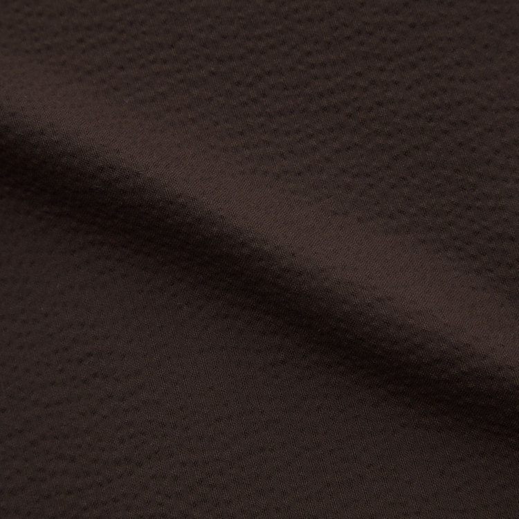 ＪＰコンフォート ネイビー 【半袖】【JOHN PEARSE comfort navy】ホリゾンタルワイドビズポロシャツ プルオーバータイプ/ブラウン×シアサッカー 茶中間