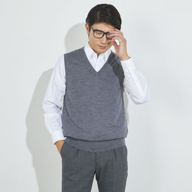 ジレ L.B.M. 1911 ダークブラウン ダブルブレストベスト glamb ベスト ジレ Double Breasted Vest / ダブルブレスト