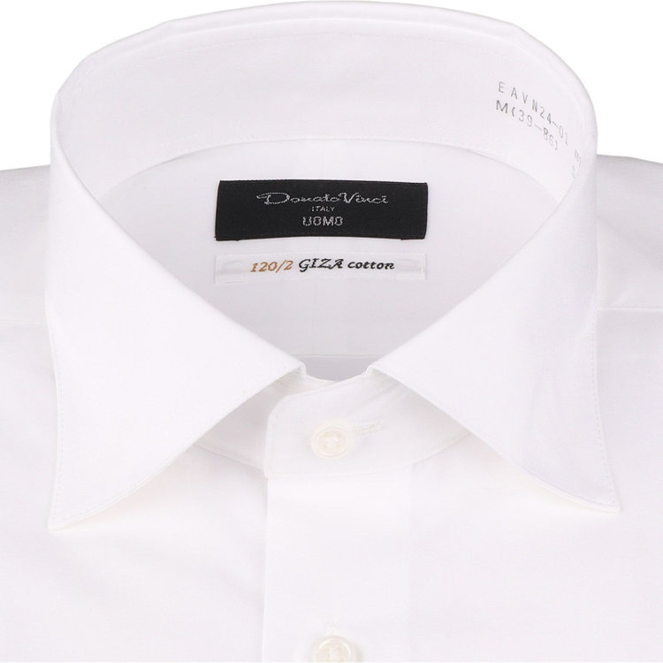 KONAKA　アウトレット 【WEB限定/OUTLET/汚れ・キズ等有】【Donato Vinci Italy Uomo】ワイドカラードレスワイシャツ/ホワイト/Tough釦/GIZA COTTON ホワイト系(白)