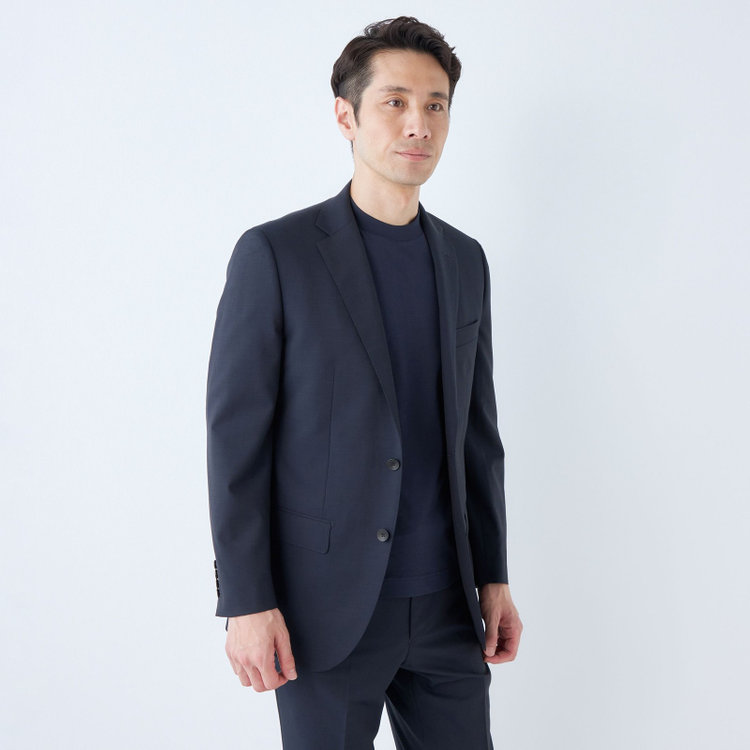 ドナートヴィンチウォモ 【THE 神 SUIT】【Donato Vinci Italy UOMO】【春夏】2釦シングルスーツ 0タック/ネイビー/NEW ZEALAND WOOL SUPER170'S/※裾上げ必要 紺中間