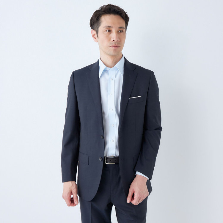 ドナートヴィンチウォモ 【THE 神 SUIT】【Donato Vinci Italy UOMO】【春夏】2釦シングルスーツ 0タック/ネイビー/NEW ZEALAND WOOL SUPER170'S/※裾上げ必要 紺中間