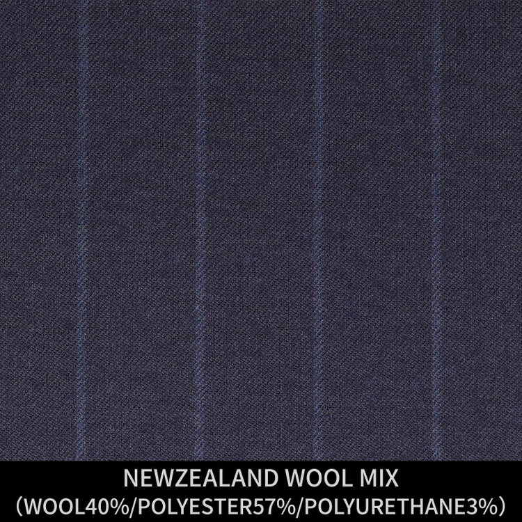 ＪＰ コンフォート 【パターンオーダー】【JOHN PEARSE comfort 2釦】【秋冬】スーツ/NEWZEALAND WOOL MIX/ネイビー×ストライプ(WOOL40%/POLYESTER57%/POLYURETHANE3%) ネイビー系(紺)