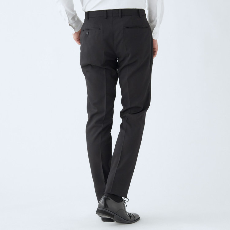 ＪＰ コンフォート 【JOHN PEARSE comfort】【年間】2釦シングルスーツ ショートタック/ブラック×ソリッド/ULTRA MOVE/TRABEST/※裾上げ必要※ベストは別売りです 黒