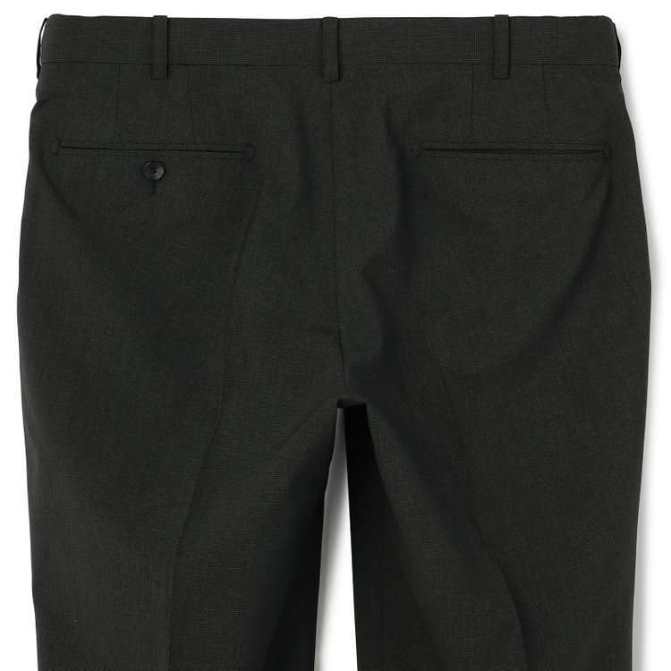 ＪＰ コンフォート 【JOHN PEARSE comfort】【春夏】2釦シングルスーツ ショートタック/カーキ×チェック/ULTRA MOVE/TRABEST/ウエストムーブ仕様/ウォッシャブル/ストレッチ/※裾上げ必要 黄淡色